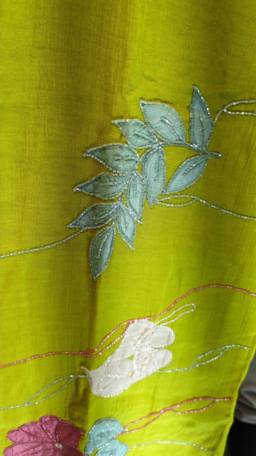 Pure Crush Banaras Mull Chanderi Chatni Green 3pc Set