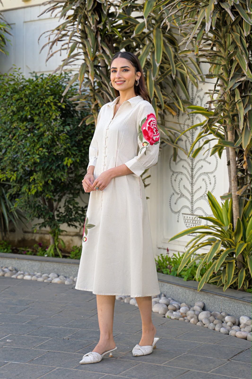 Pure Flex Cotton Off White Midi