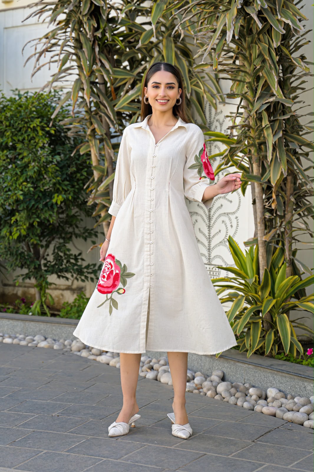 Pure Flex Cotton Off White Midi