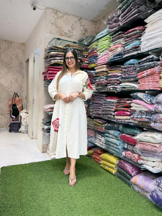 Pure Flex Cotton Off White Midi