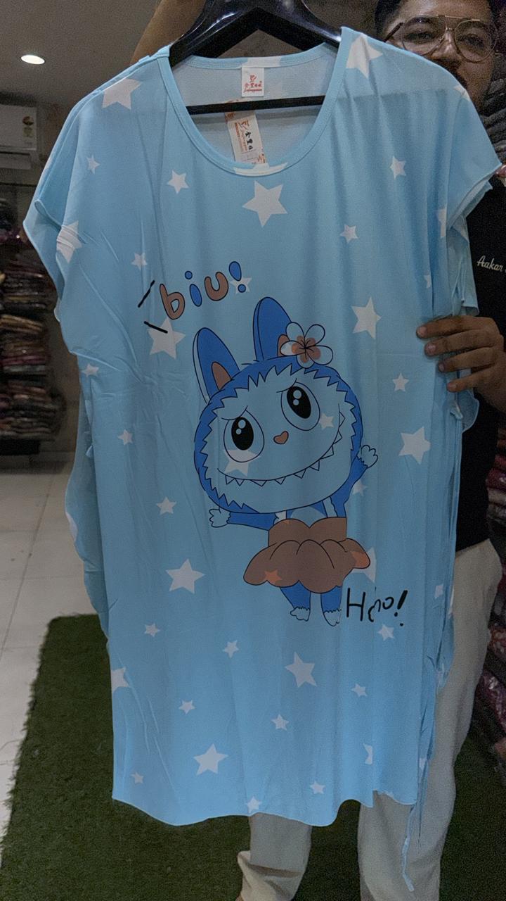 Pure Hoisery Nighty Sky Blue
