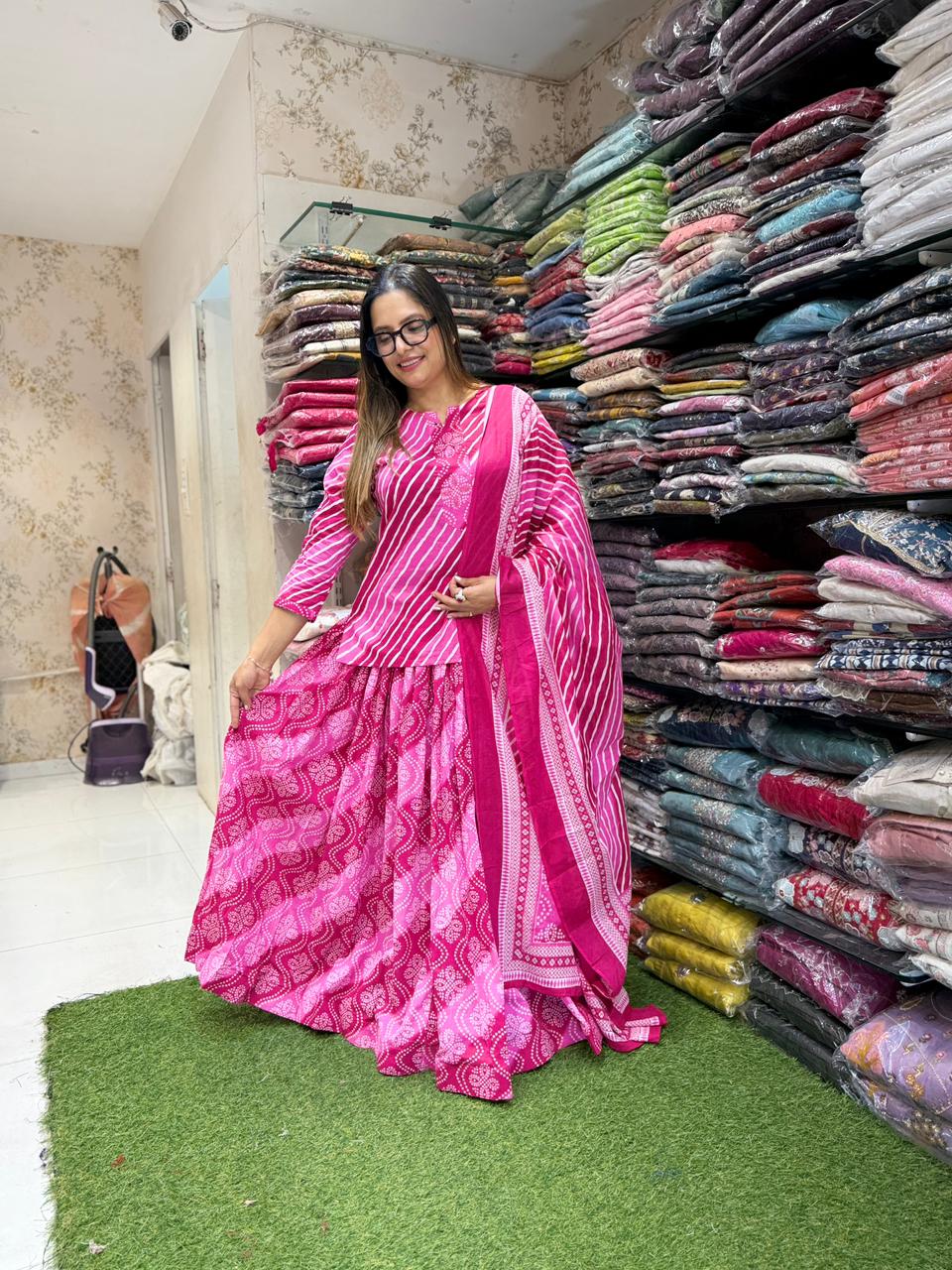 Pure Cotton Pink 3pc Set