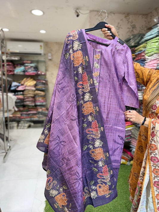 Pure Tussle Silk Purple 3pc Set