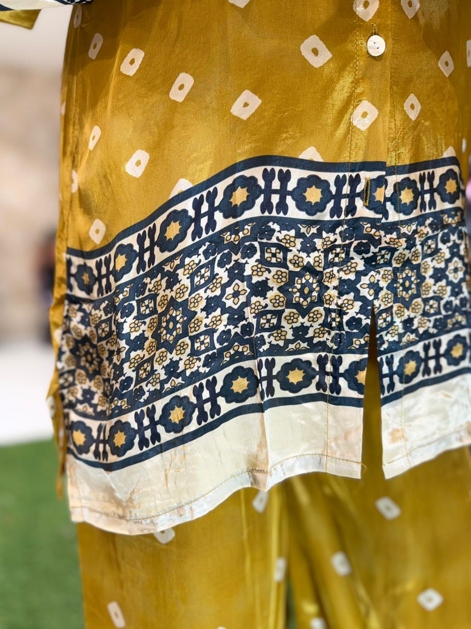 Pure Crep Mustard Yellow 2pc Set