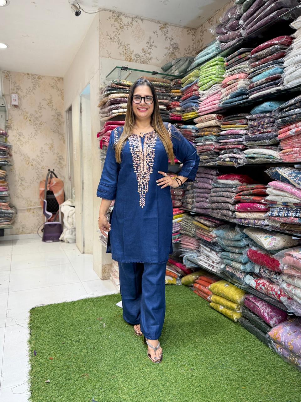 Pure Linen Blue 2pc Set