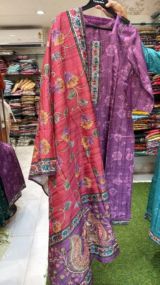Pure Tussle Silk Purple 3pc Set