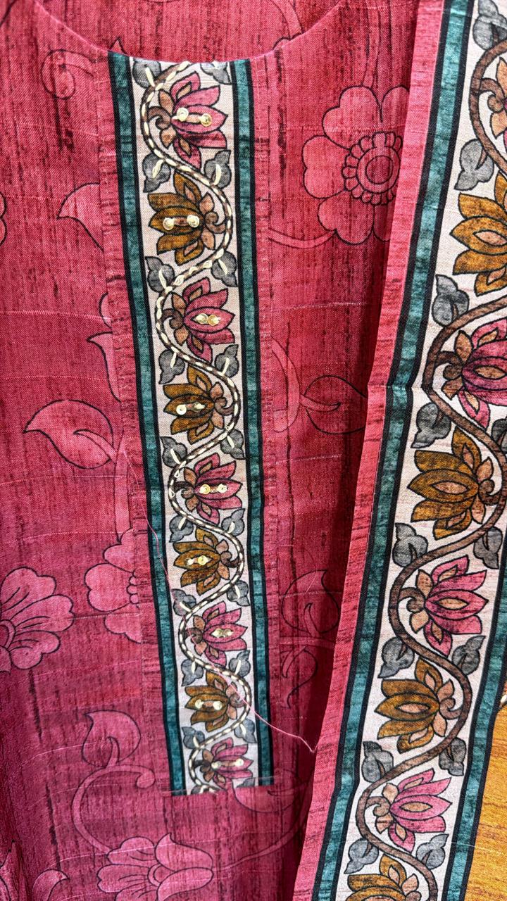 Pure Tussle Silk Gajjari 3pc Set