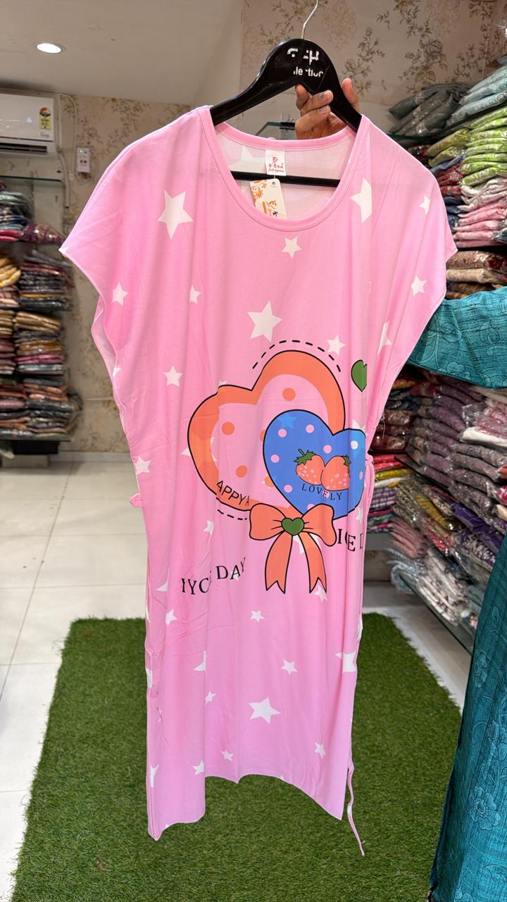 Pure Hoisery Nighty Pink