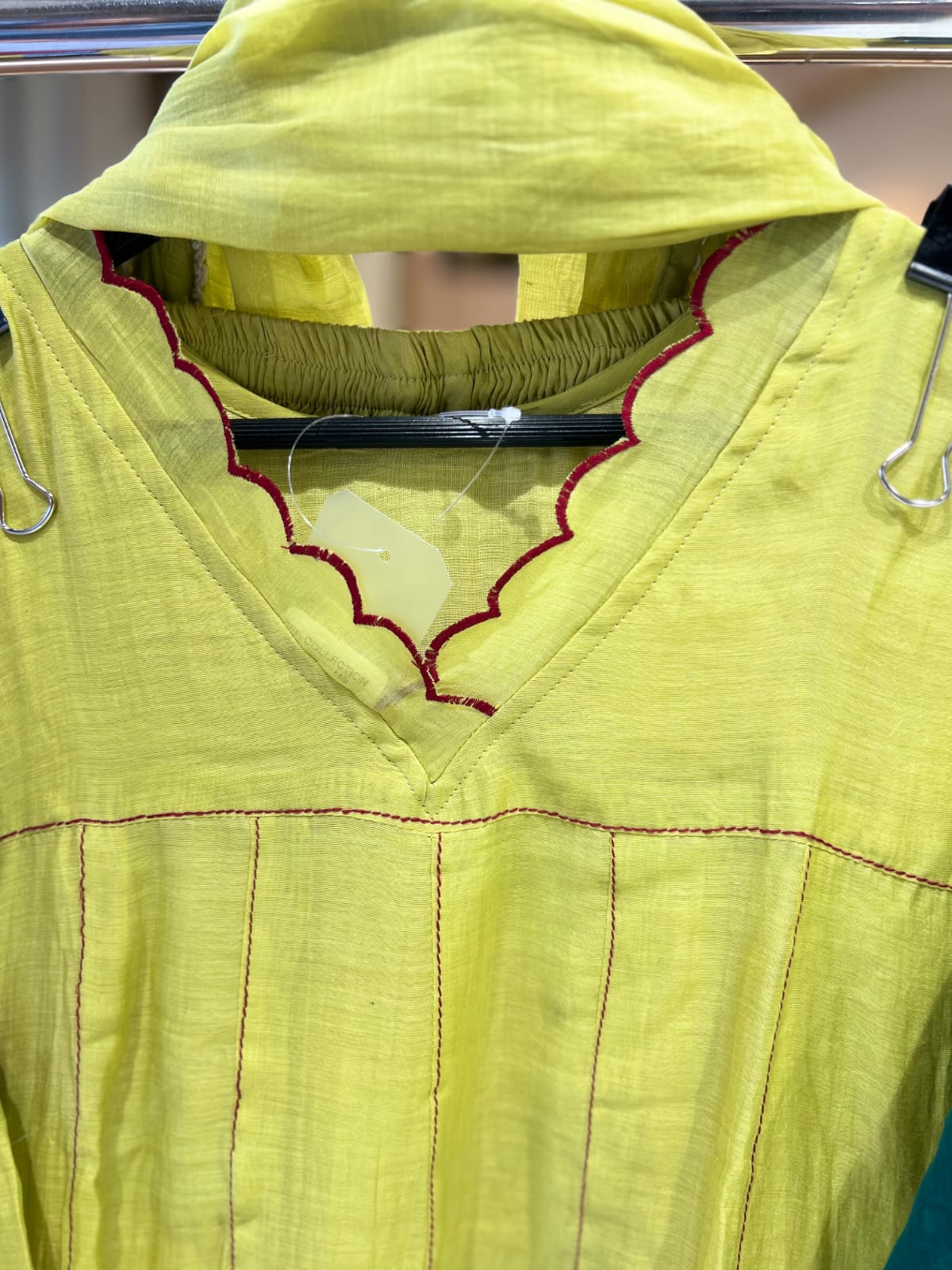 Pure Banaras Mull Chanderi English Yellow 3pc Set