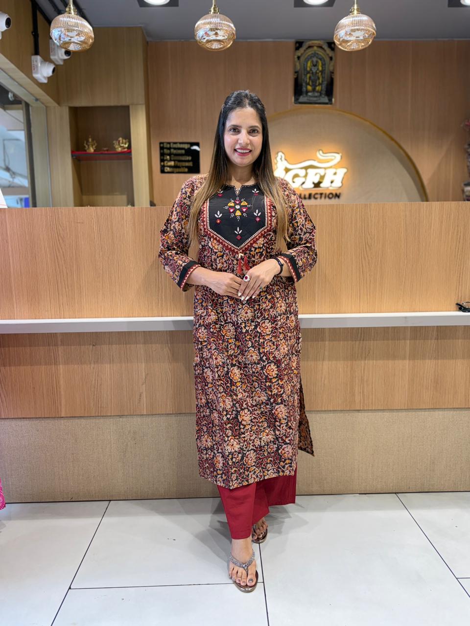 Pure Cotton Maroon 2pc Set