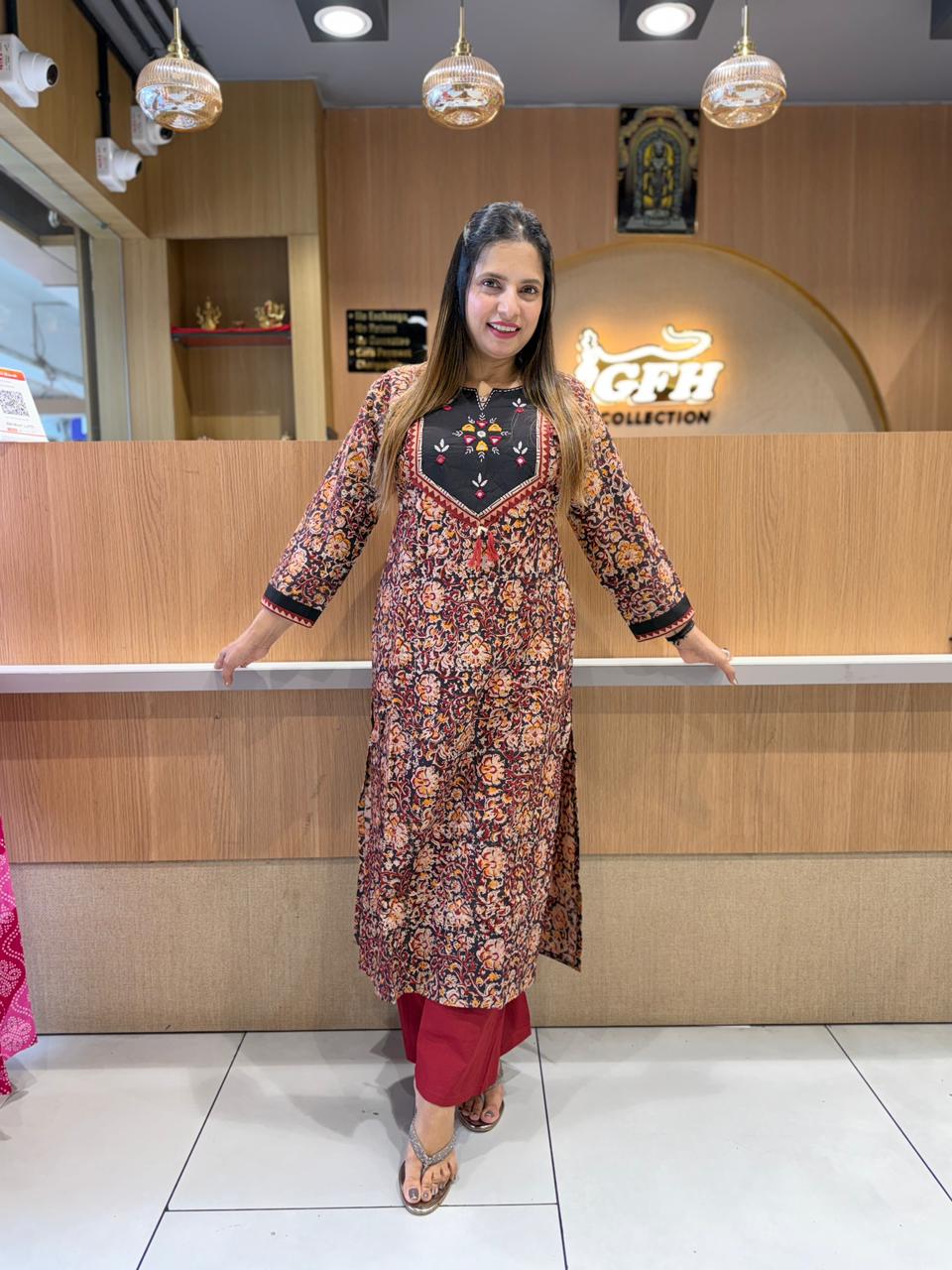 Pure Cotton Maroon 2pc Set