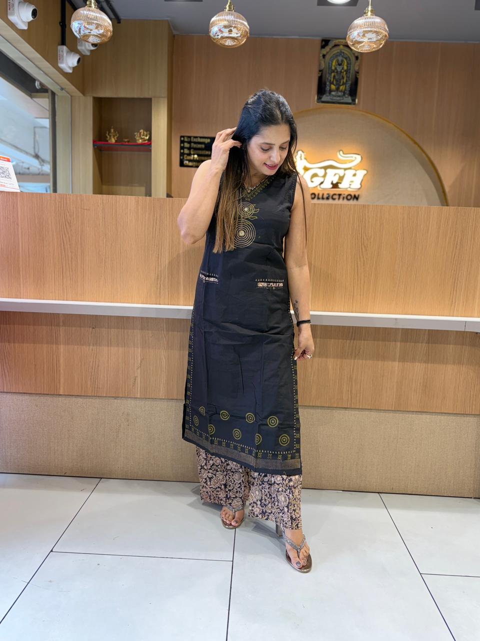 Pure Cotton Black 2pc Set