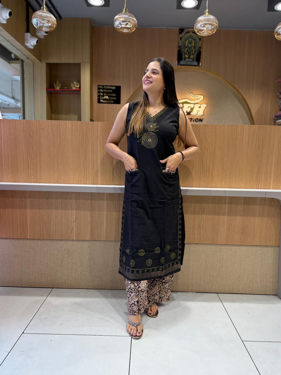 Pure Cotton Black 2pc Set