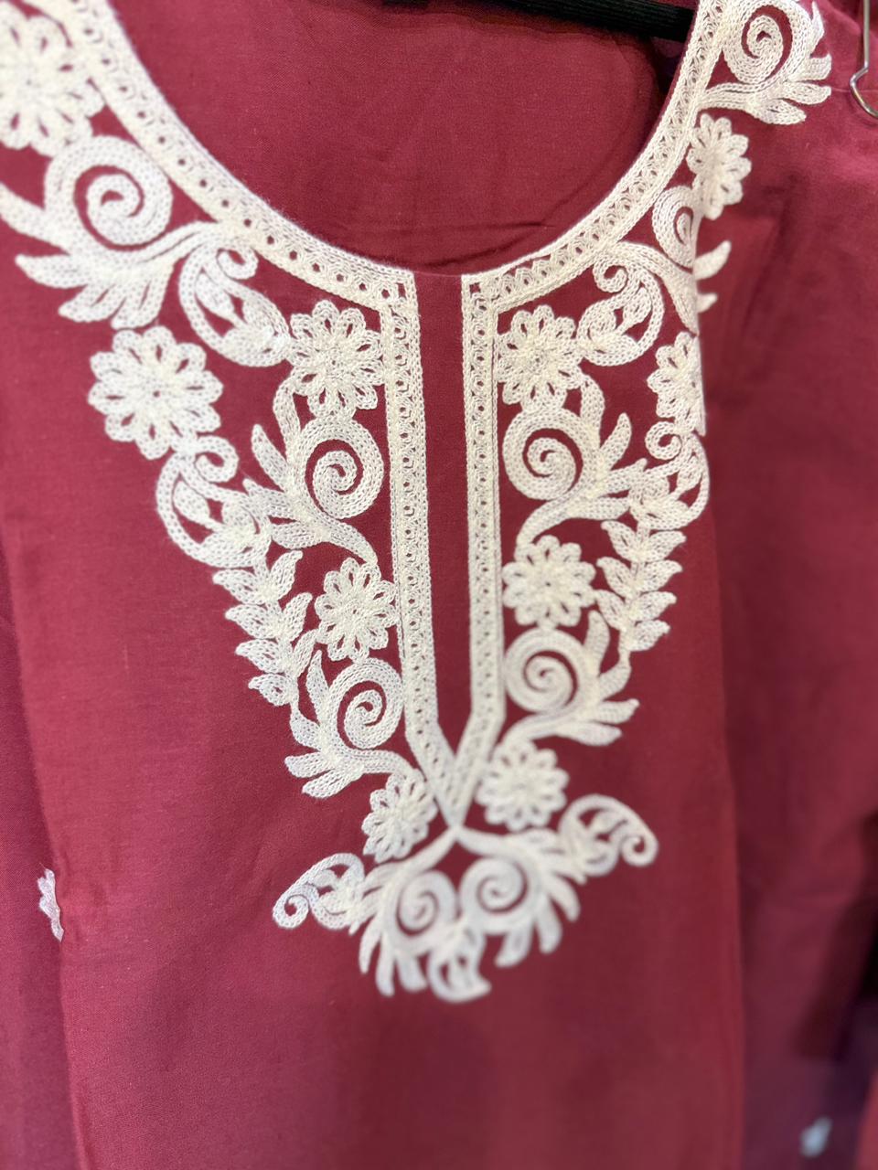Pure Cotton Maroon 2pc Set