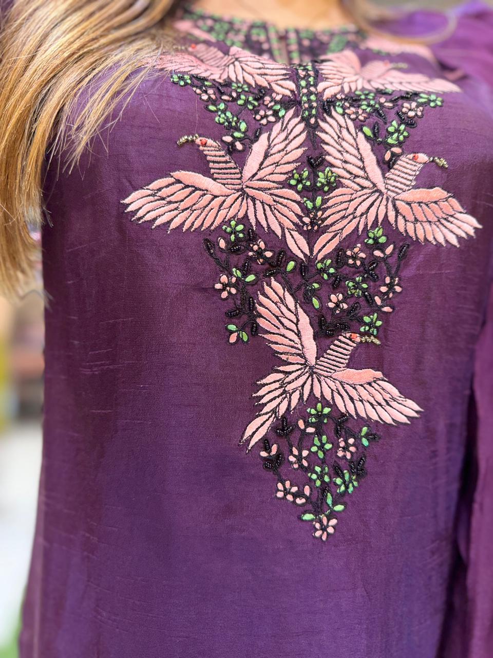 Pure Dola Silk Purple 3pc Set