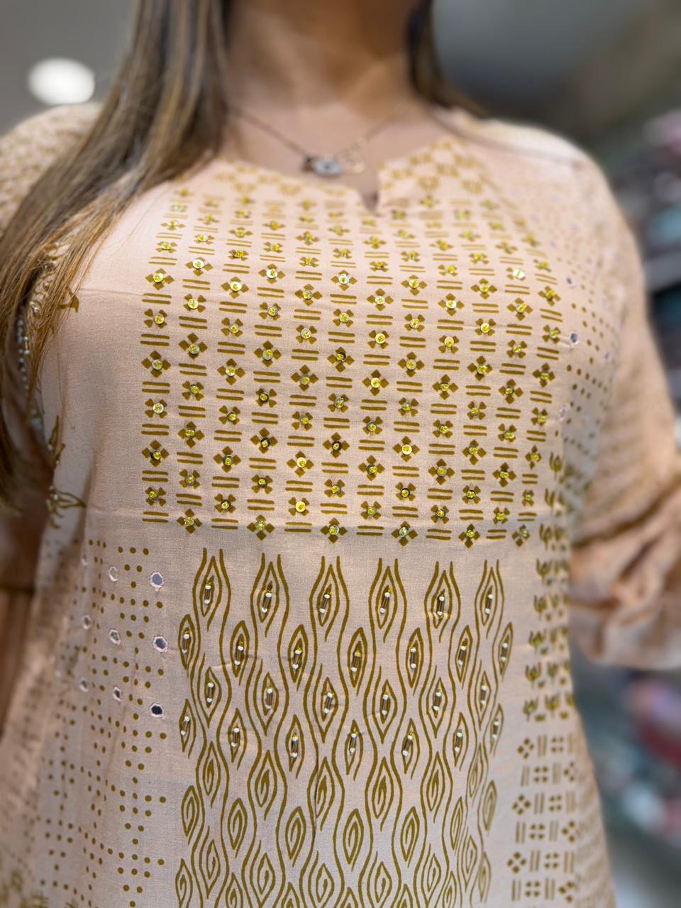 Pure Cotton Yellow A-LINE 3pc Set