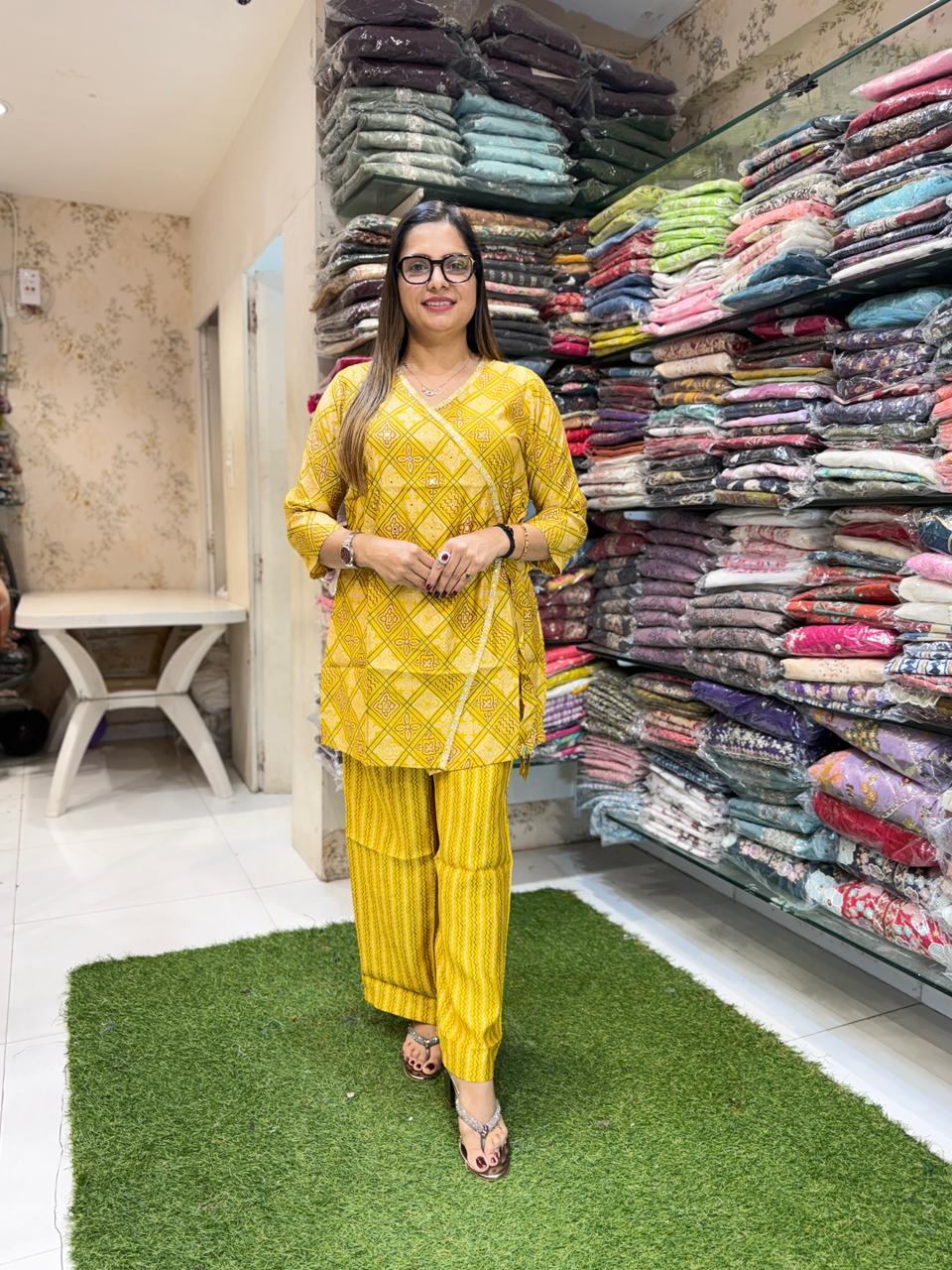 Pure Muslin Yellow 2pc Set