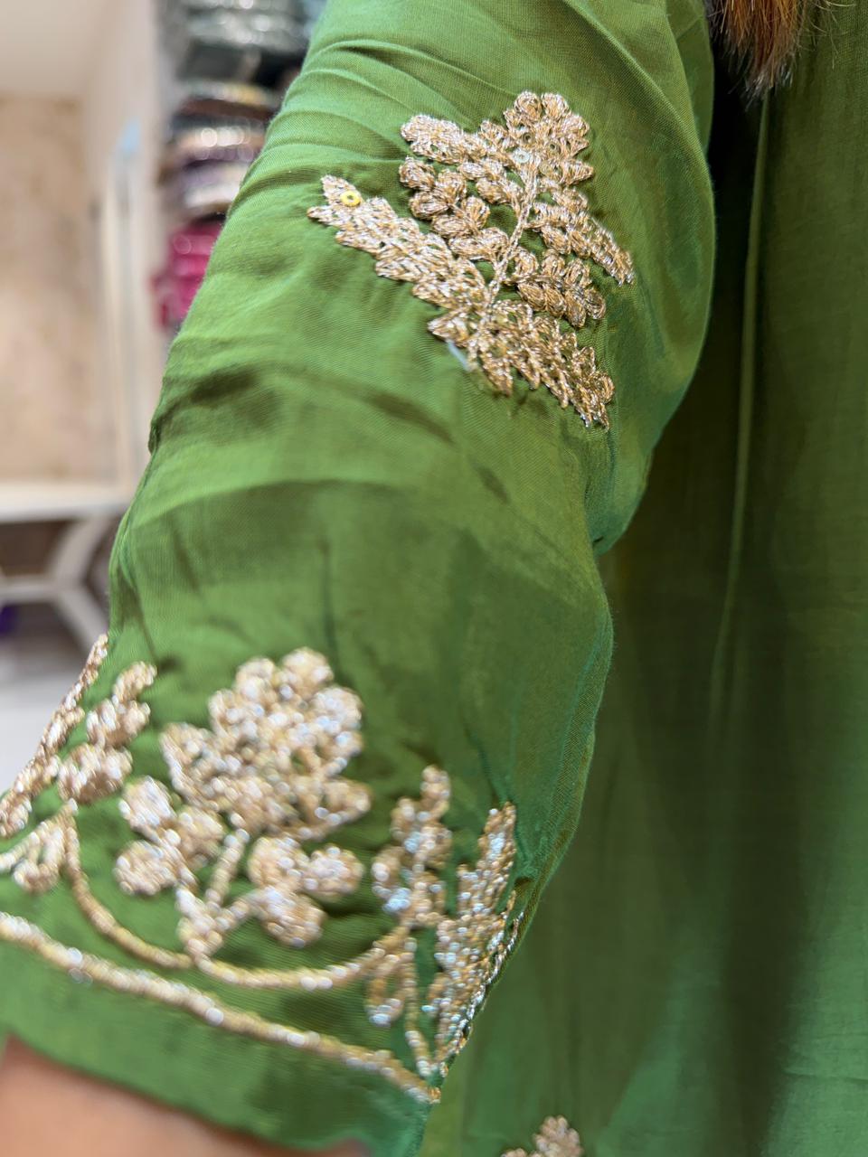 Pure Malai Silk Green 3pc Set