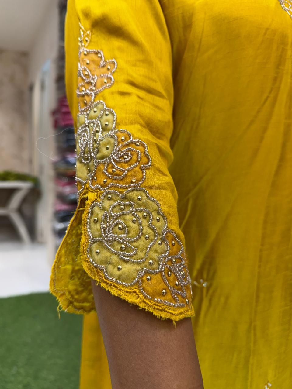 Pure Dola Silk Yellow 3pc Set
