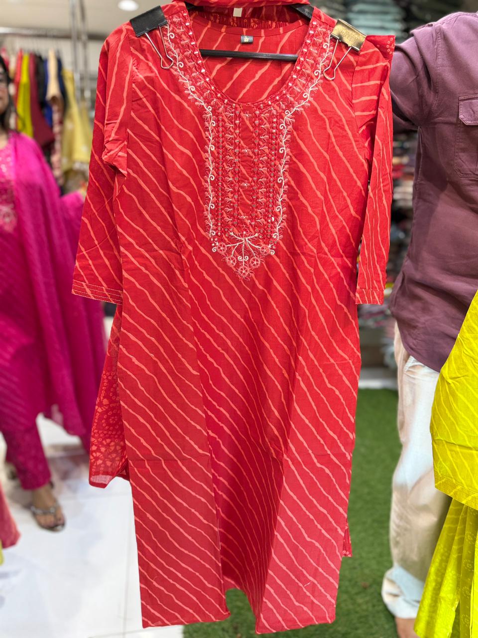 Pure Cotton Red 3pc Set