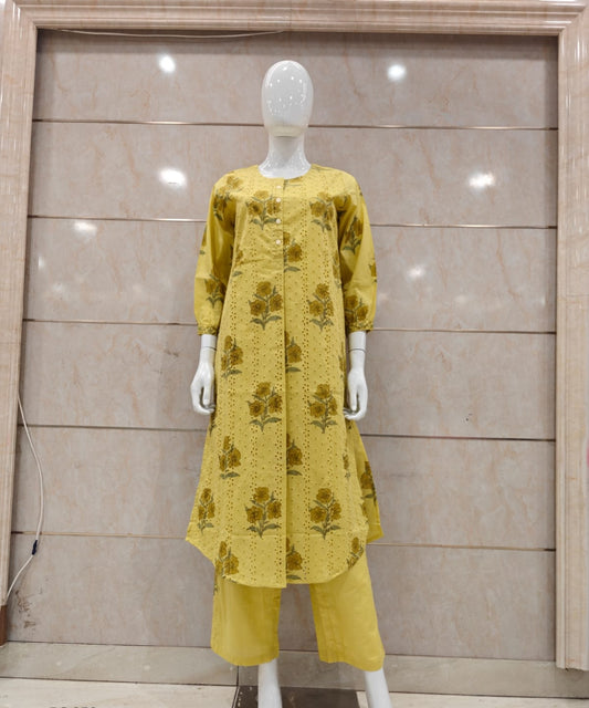 Pure Cotton Yellow 2pc Set