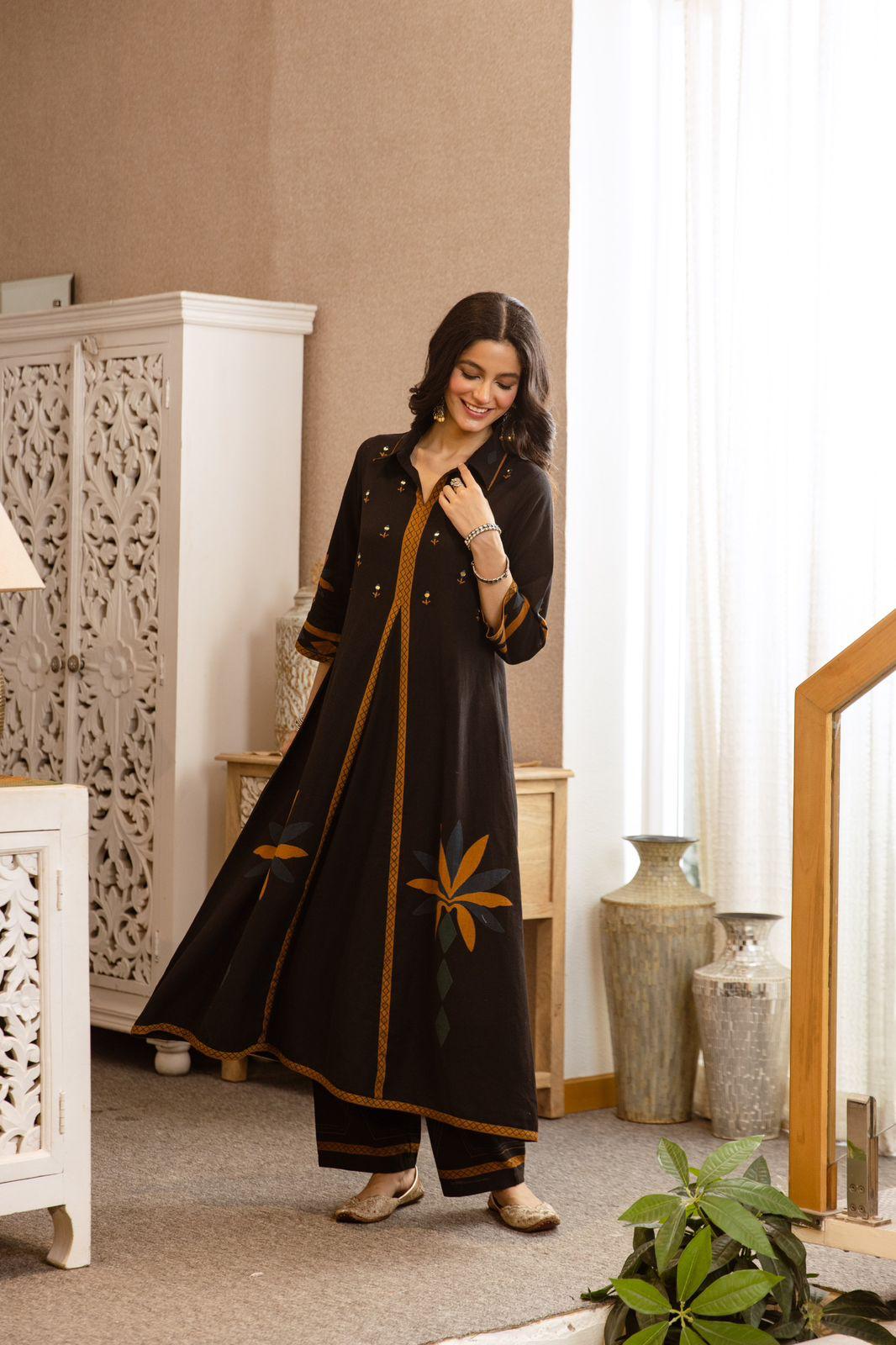 Pure Cotton Black 2pc Set