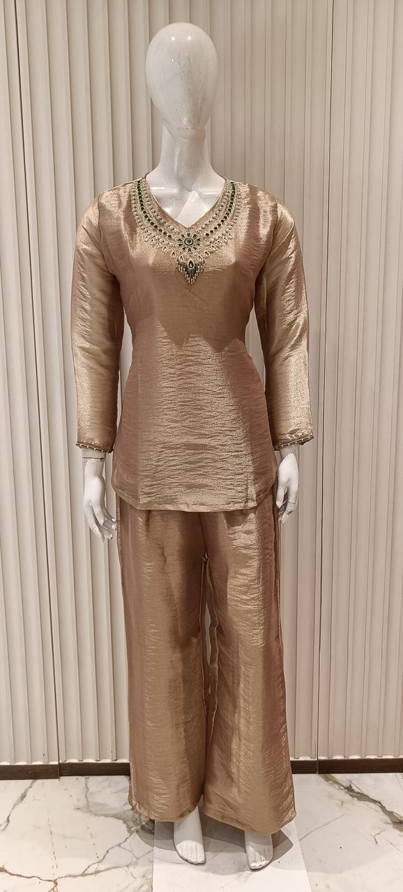 Pure Glass tissu rose gold cordset