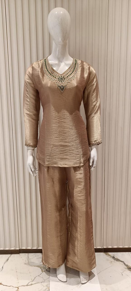 Pure Glass tissu rose gold cordset