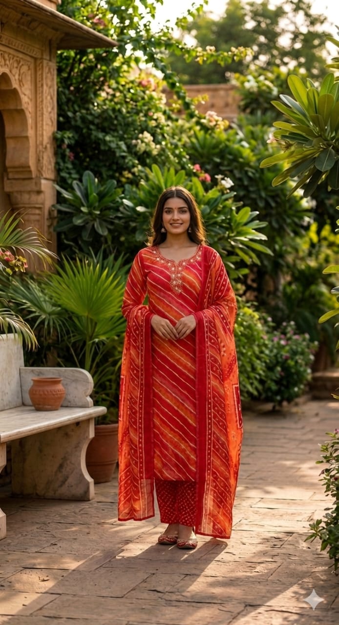 Pure Cotton Tomatto Red 3pc Set