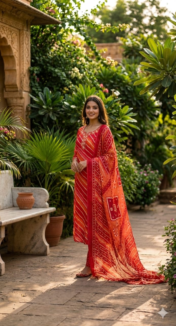 Pure Cotton Tomatto Red 3pc Set