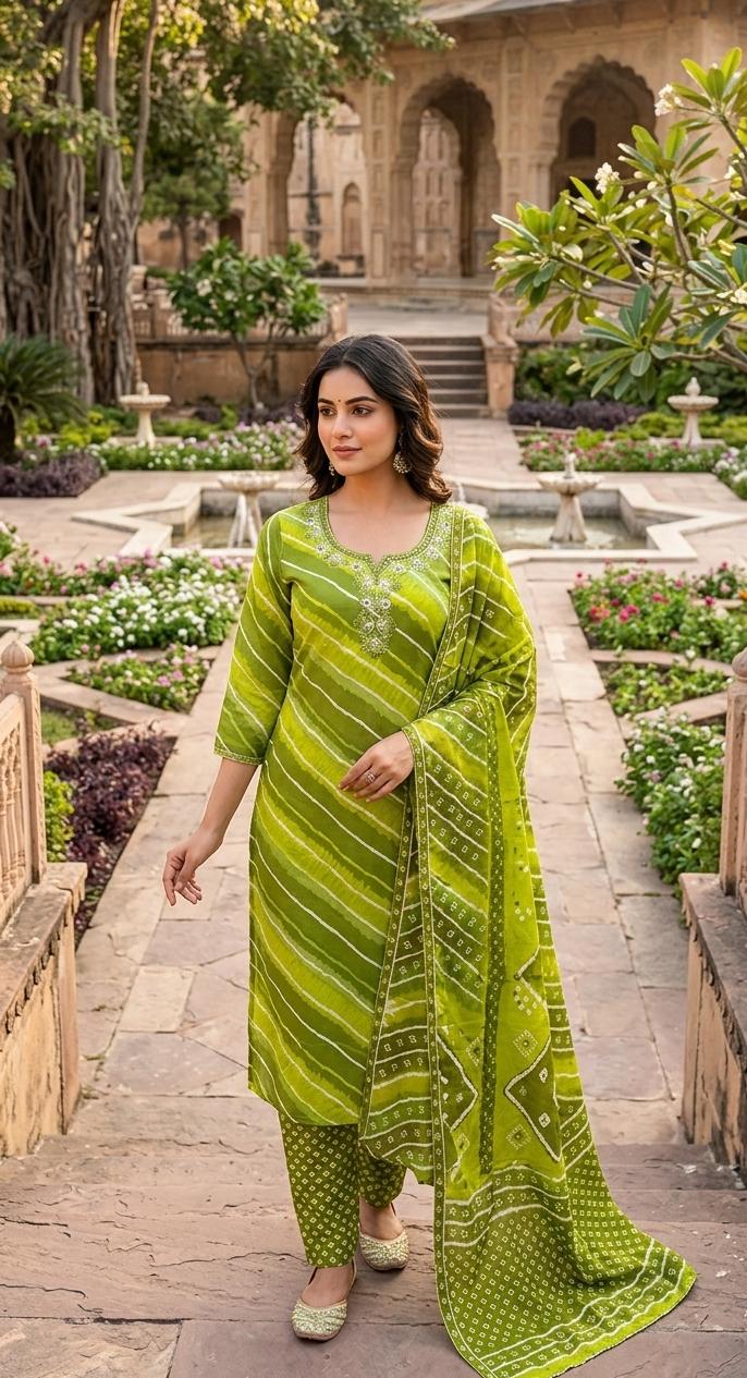 Pure Cotton Green 3pc Set