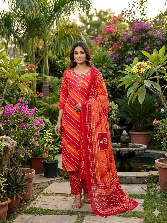 Pure Cotton Tomatto Red 3pc Set