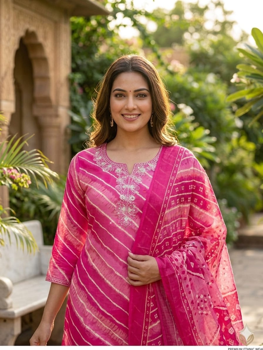 Pure Cotton Pink 3pc Set