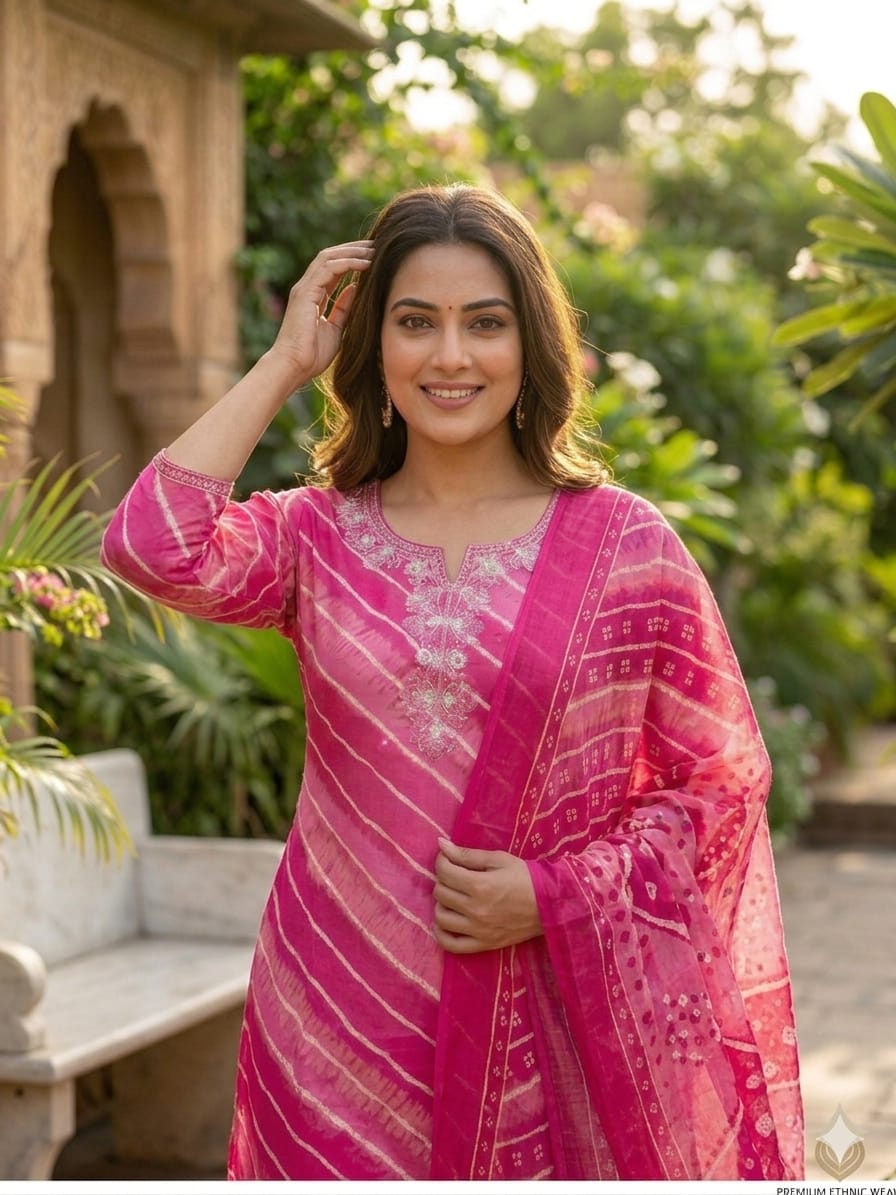 Pure Cotton Pink 3pc Set