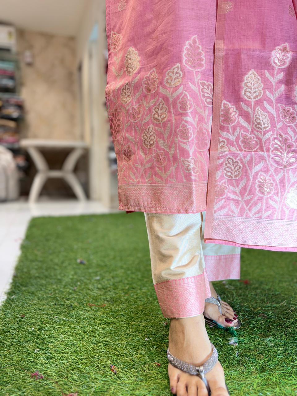 Pure South Silk Blush Pink 3pc Set