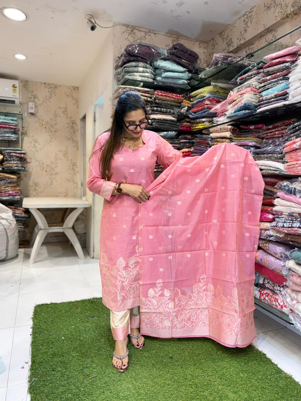 Pure South Silk Blush Pink 3pc Set