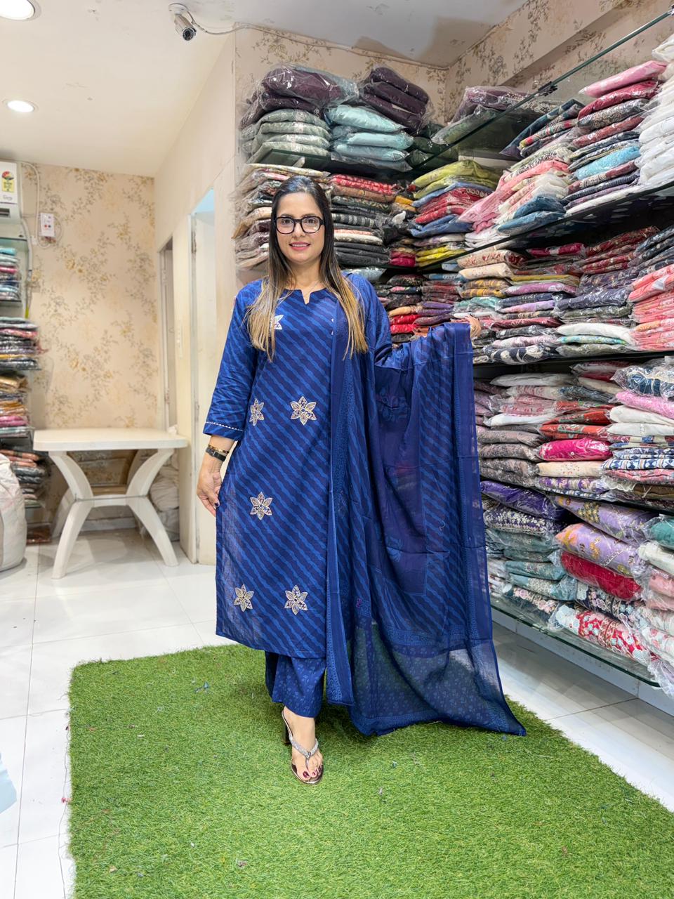 Pure Cotton Blue 3pc Set