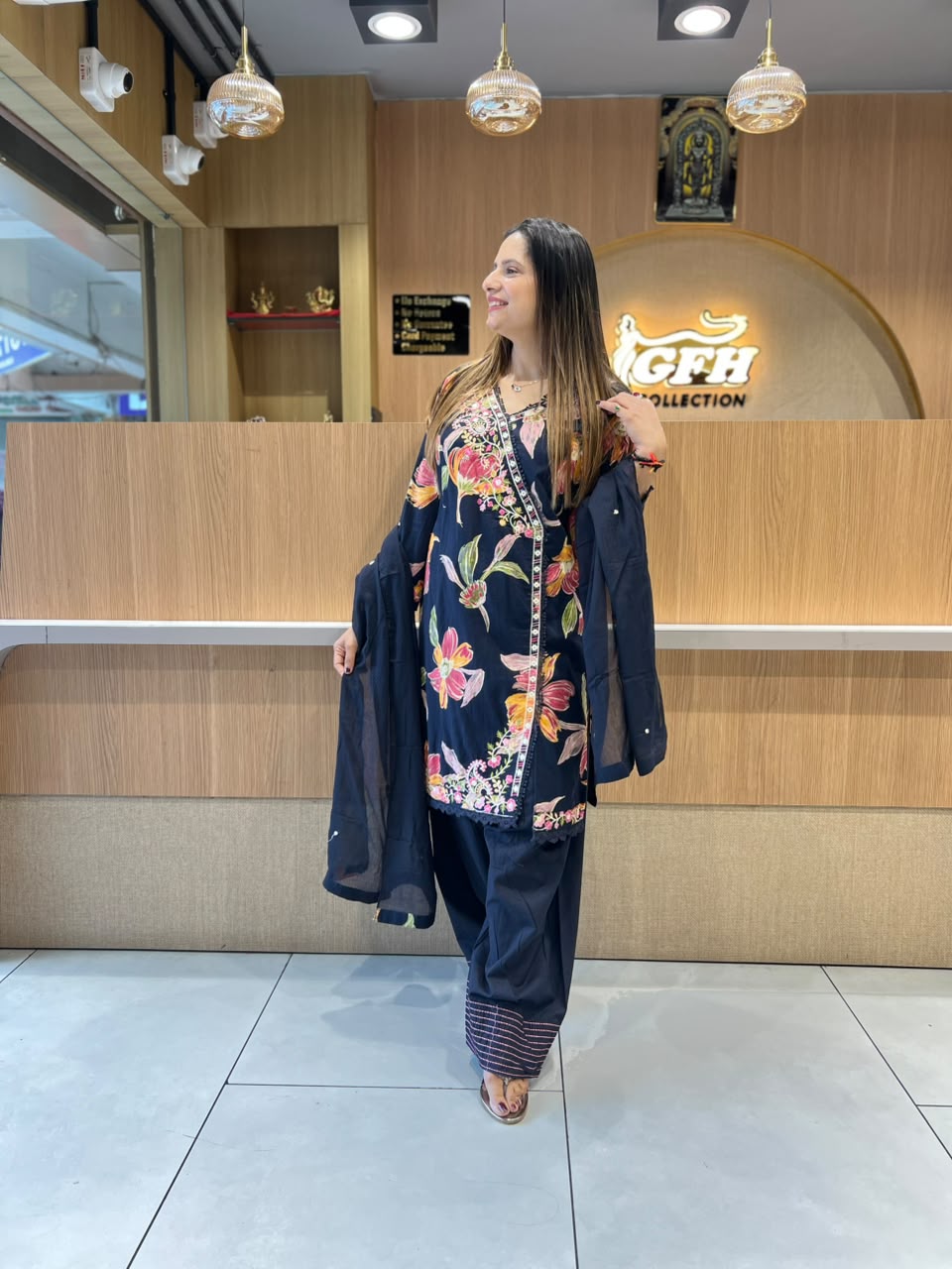 Pure Cotton Black Farsi Salwar 3pc Set