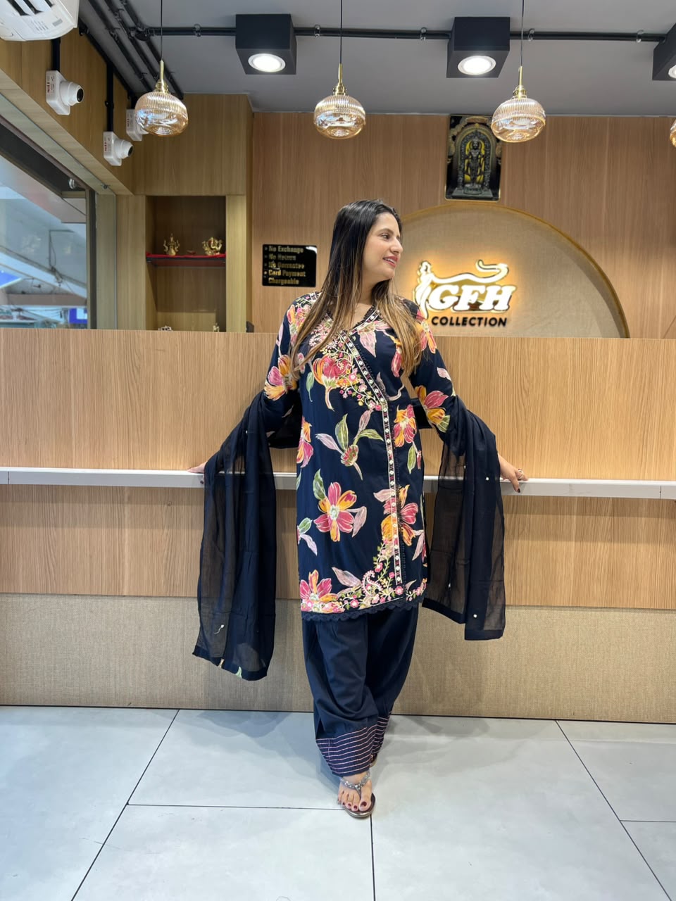 Pure Cotton Black Farsi Salwar 3pc Set