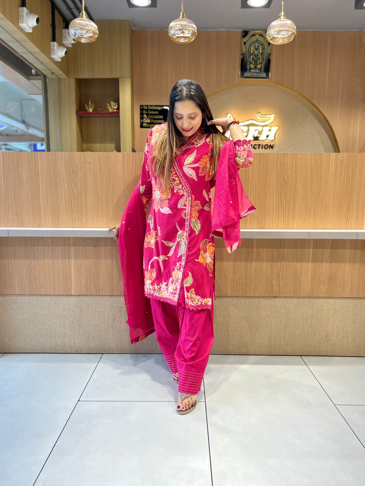 Pure Cotton Pink Farsi Salwar 3pc Set