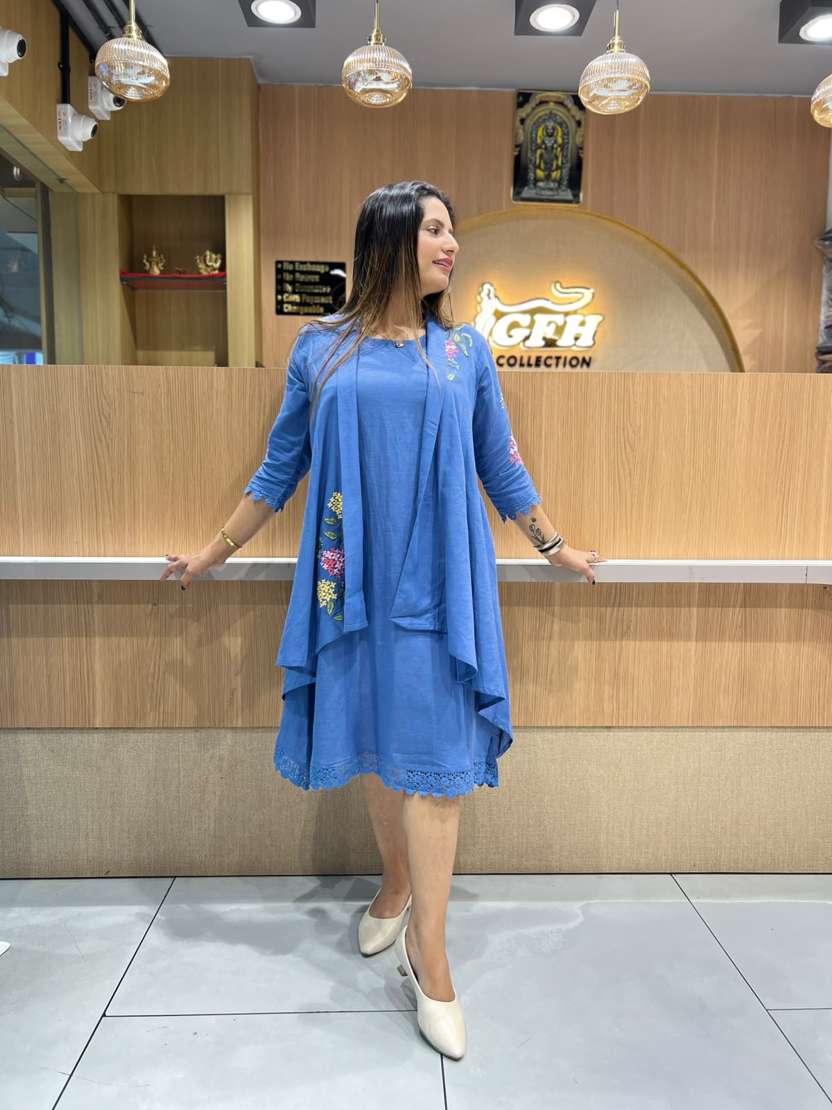 Pure Cotton Blue Midi