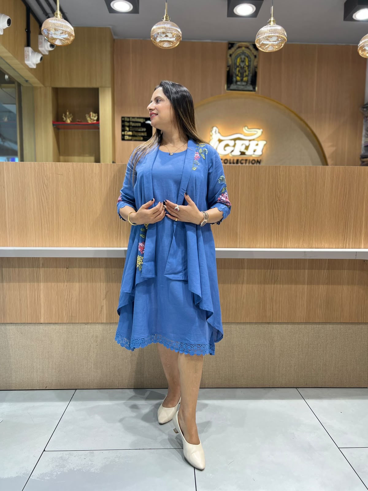 Pure Cotton Blue Midi