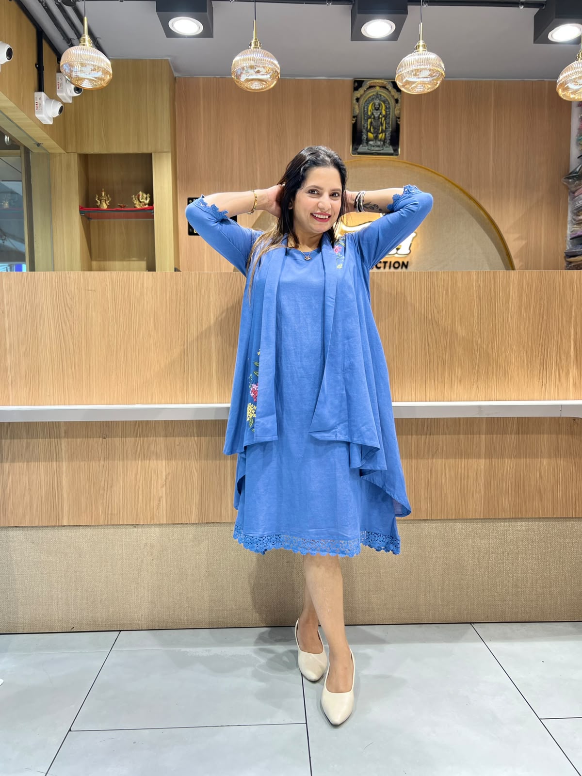Pure Cotton Blue Midi