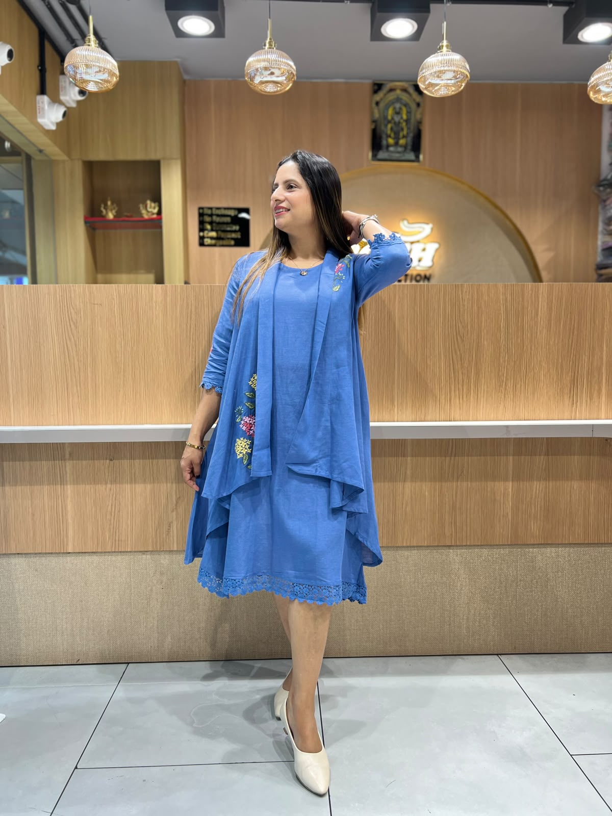 Pure Cotton Blue Midi