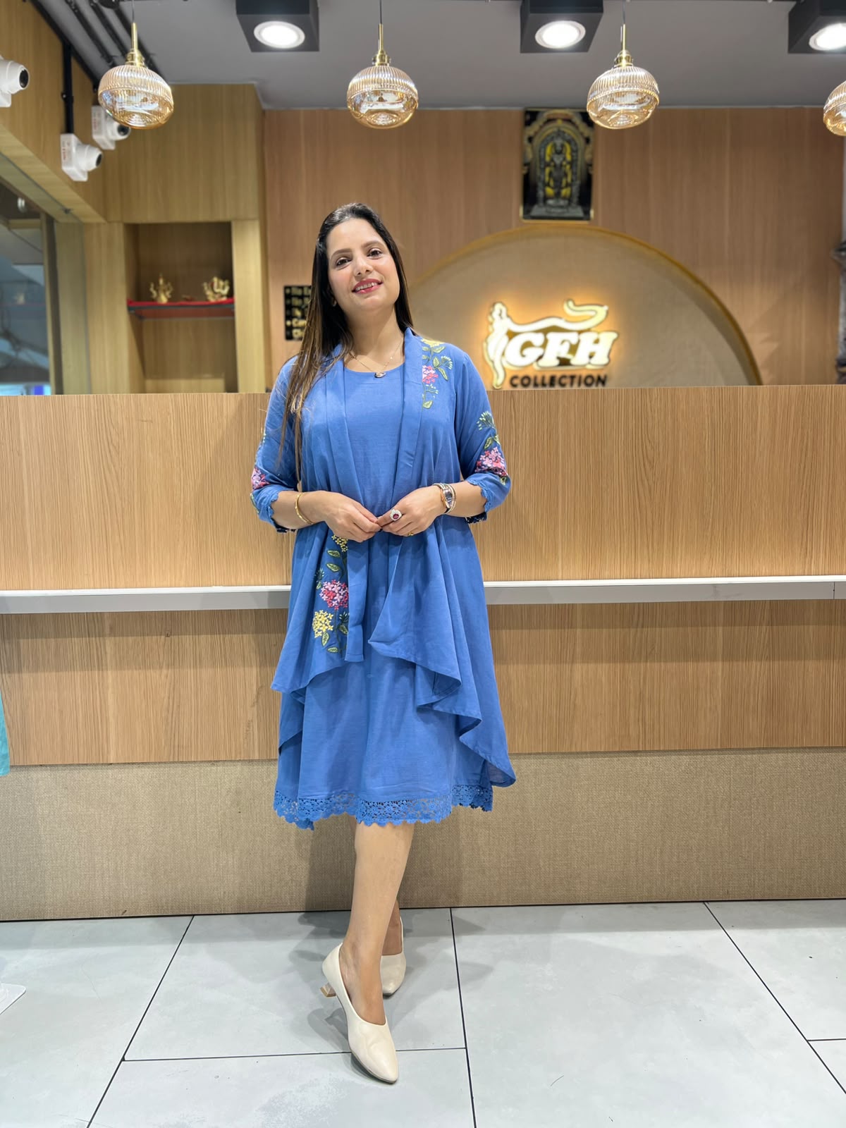 Pure Cotton Blue Midi