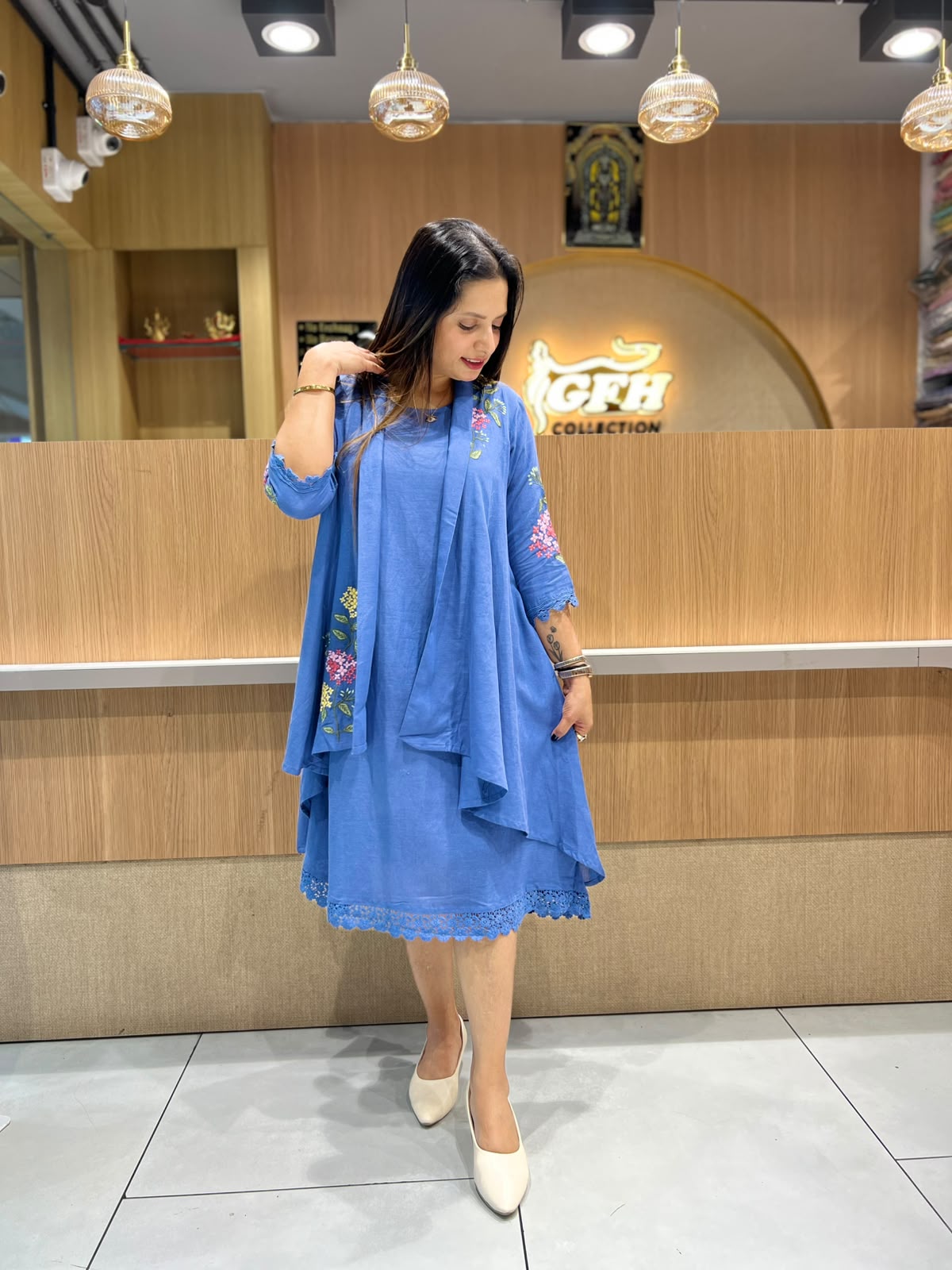 Pure Cotton Blue Midi