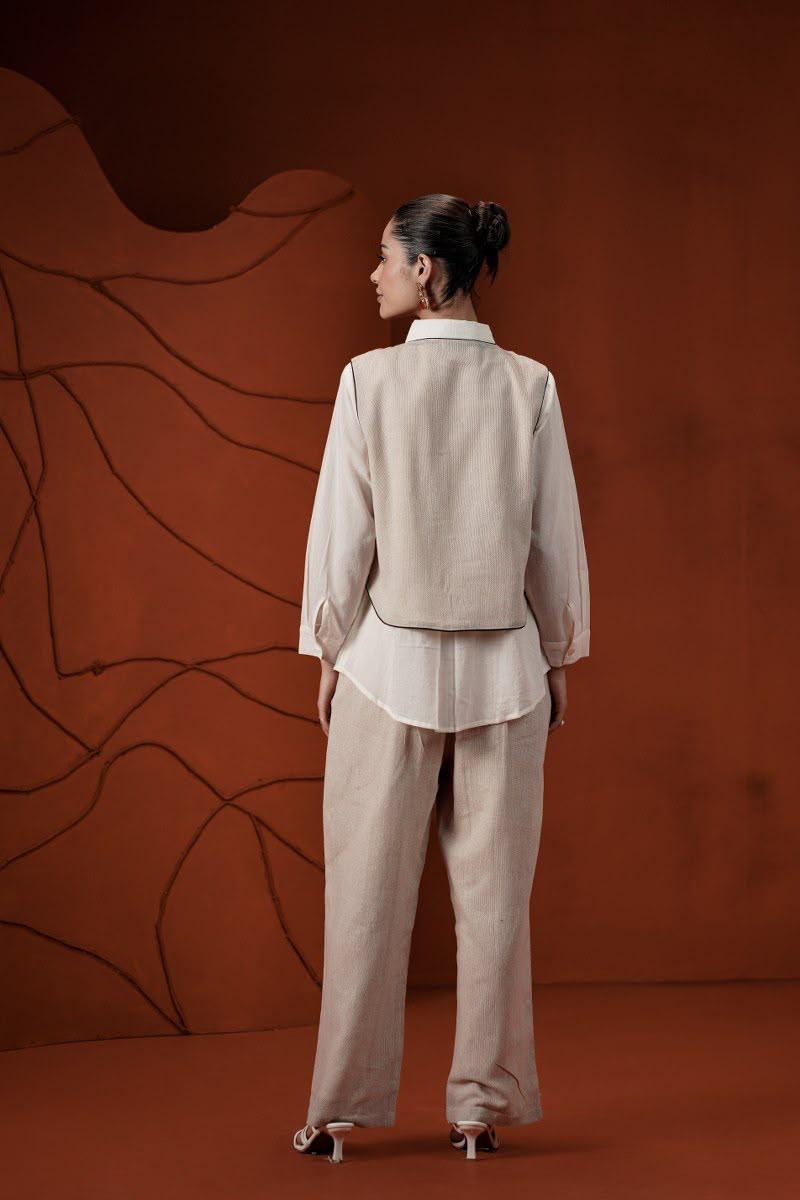 Pure Jute Cotton Off White 3pc Set