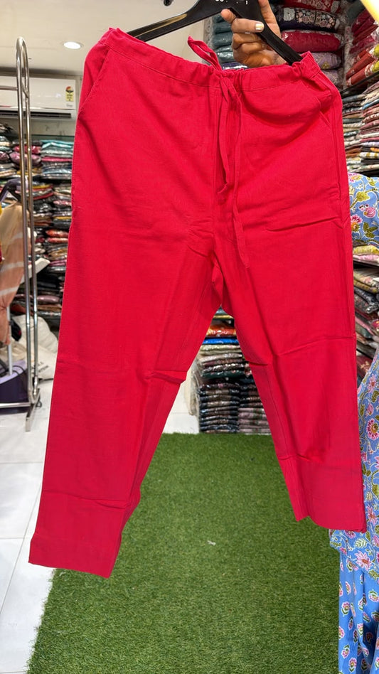 Pure Linen Cotton Red Bottom