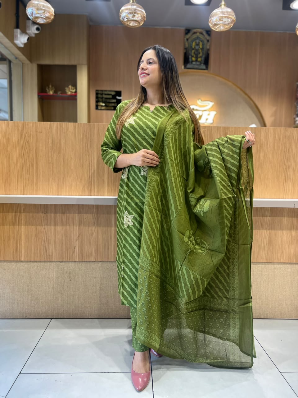 Pure Cotton Green 3pc Set