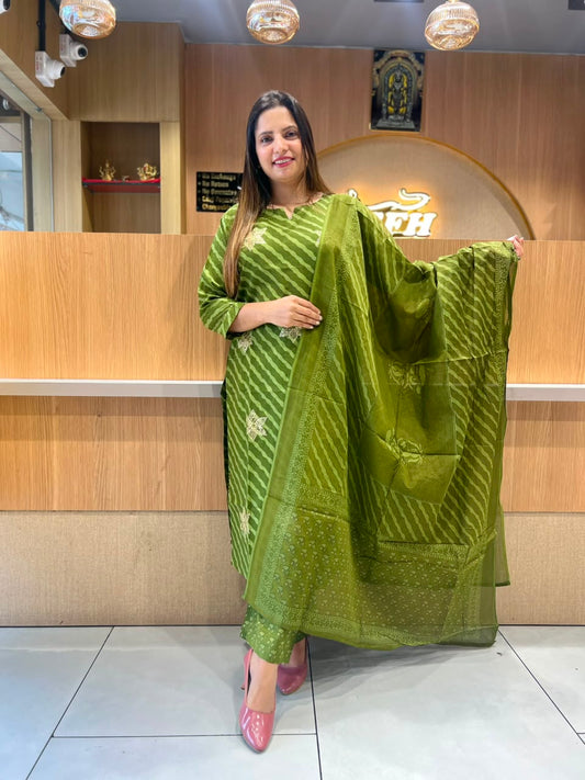 Pure Cotton Green 3pc Set